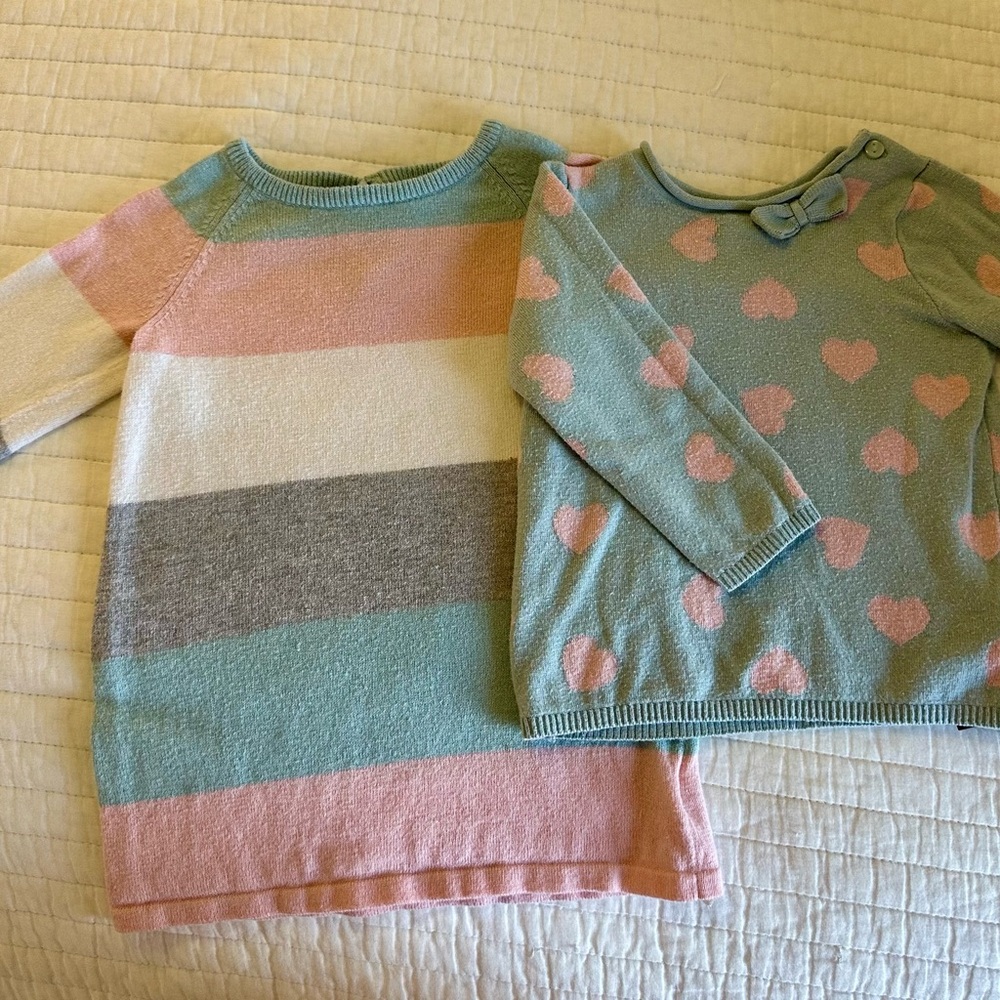 H&M Pink and Blue Sweaters Soft Knit Collection